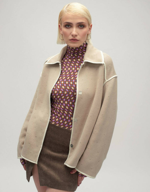 Prairie Knitted Reversible Shacket