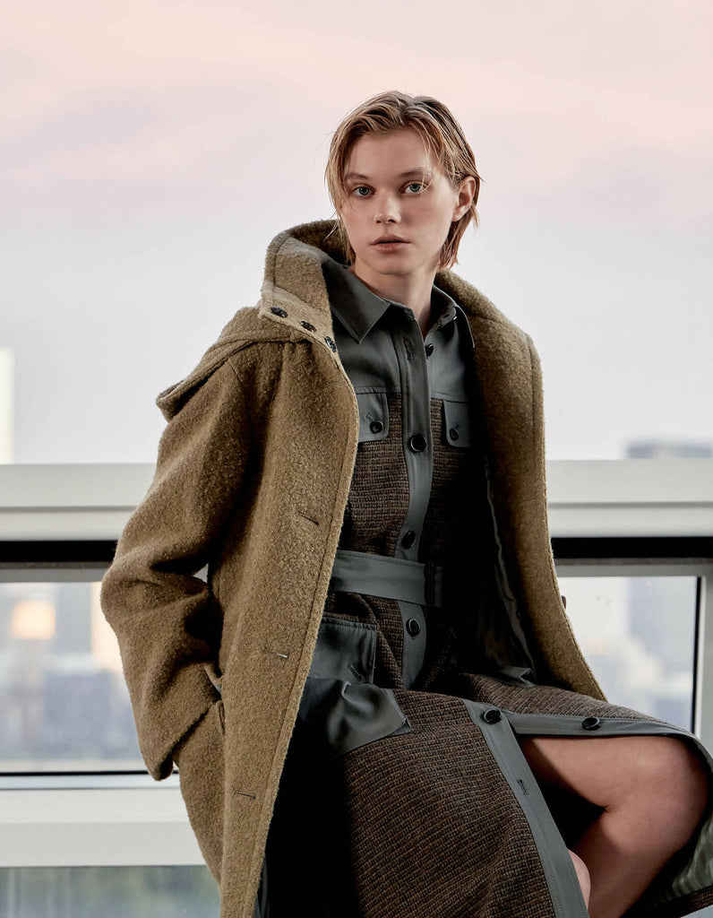 Premium Mohair Alpaca Detachable Hooded Coat