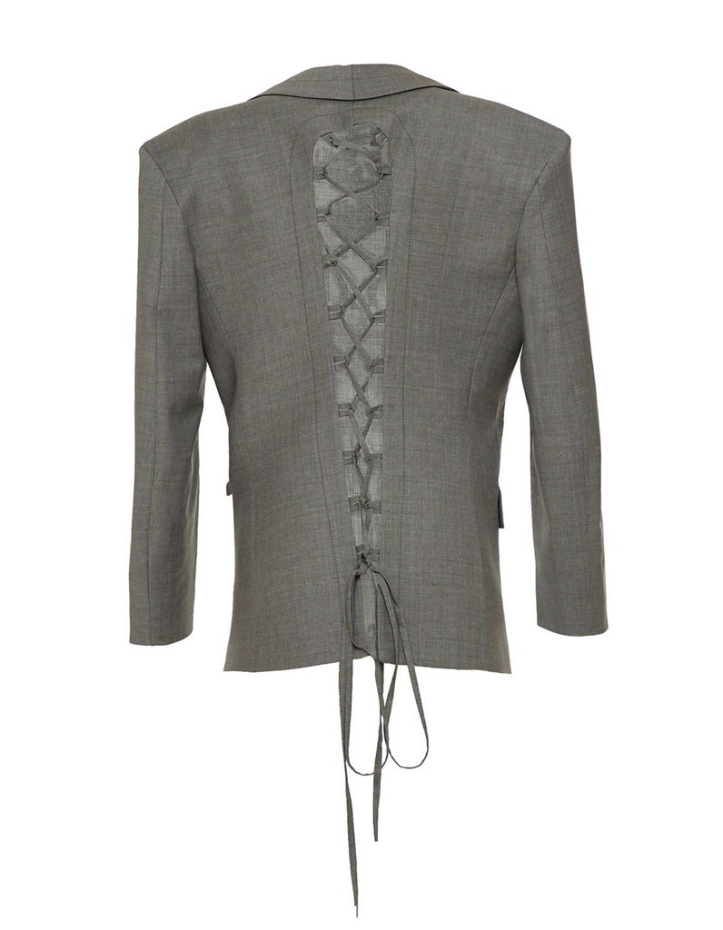 Gray Laced Blazer