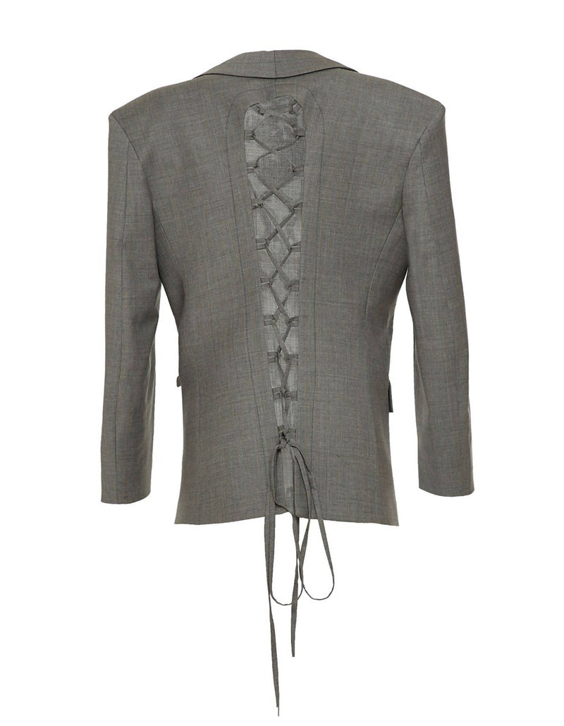 Gray Laced Blazer