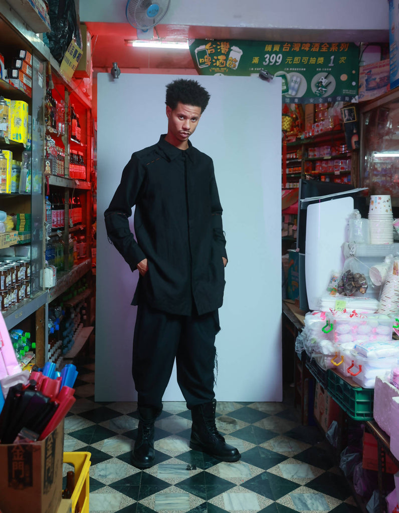 Deconstructed-Collar Shirt
