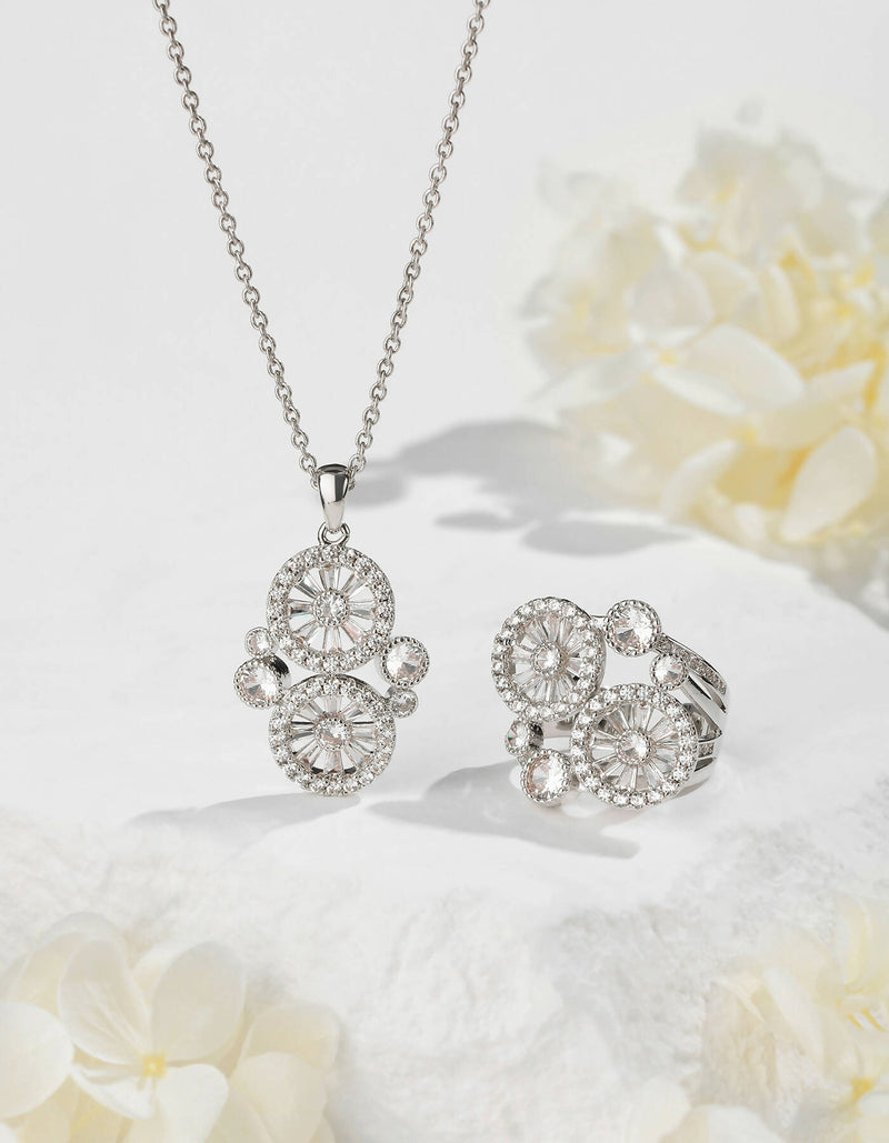 Silver Wheel of Fortune Necklace