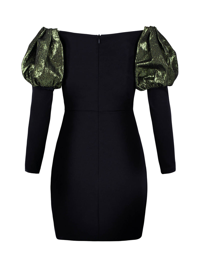 Mambo Dress Black & Dragon Green