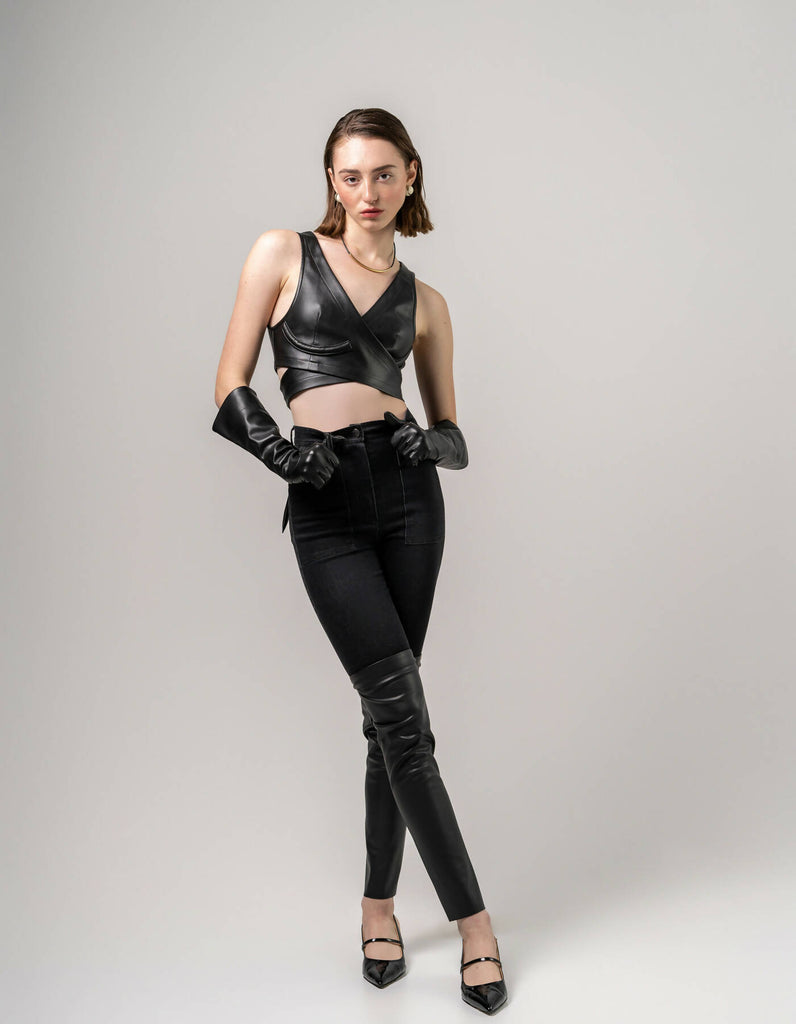Slim-fit denim pants