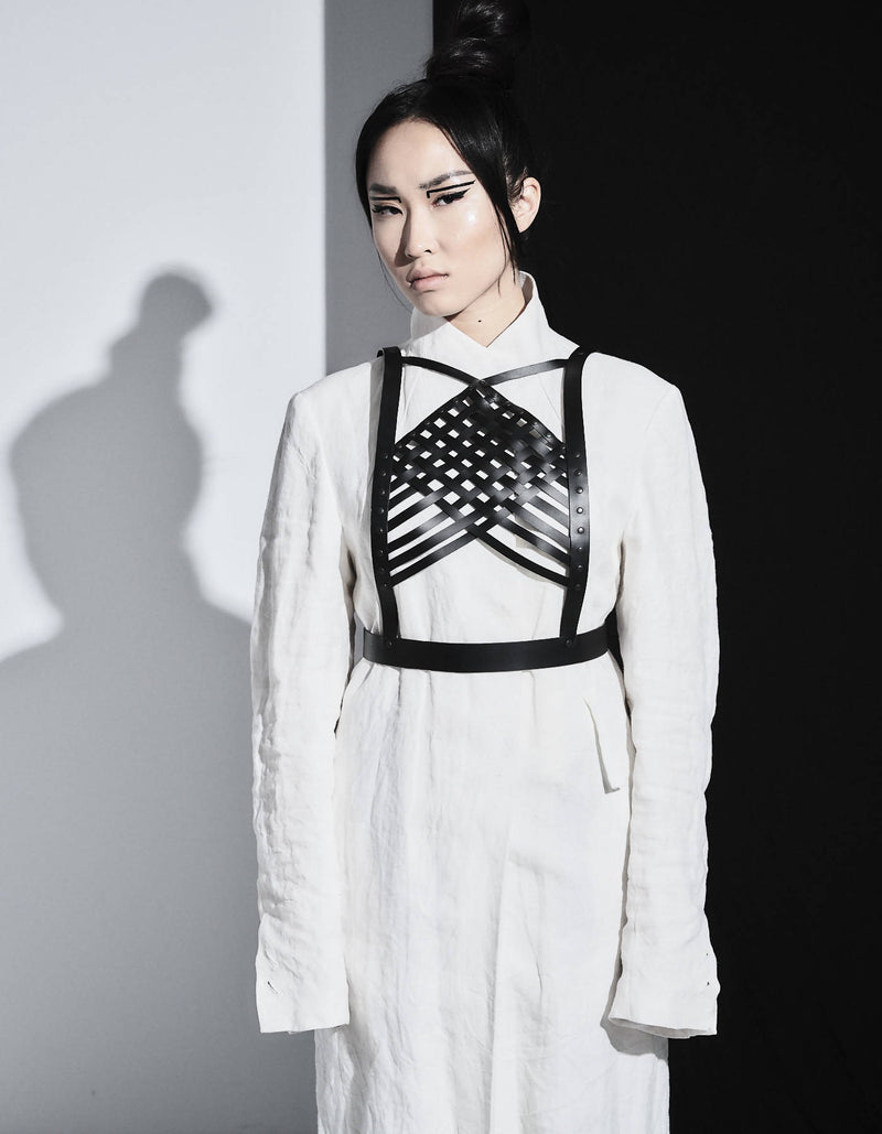 Leather Body Harness Vest Karma