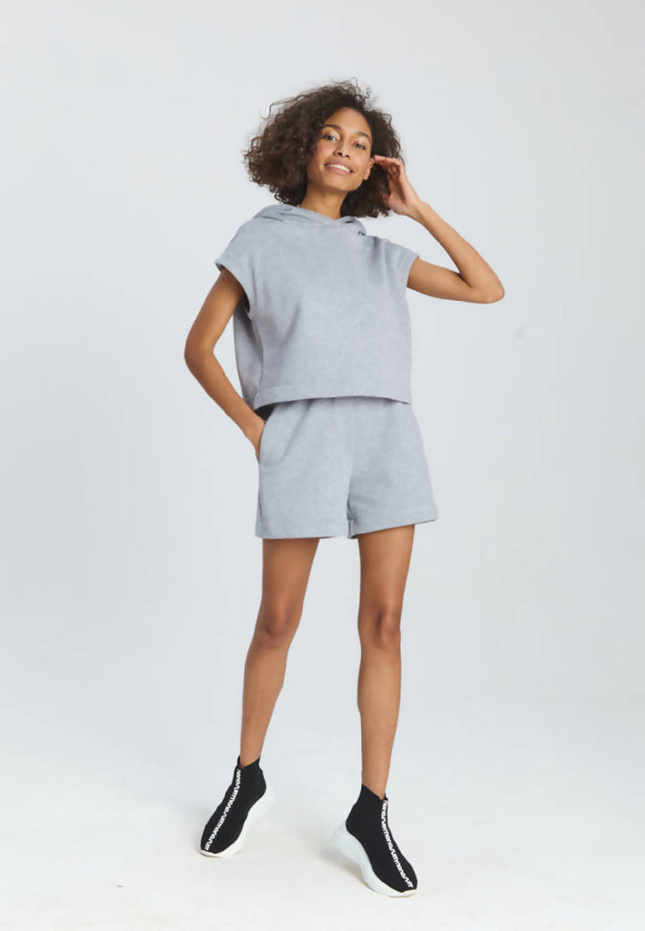 Top Tunic Grey Cotton Oversize