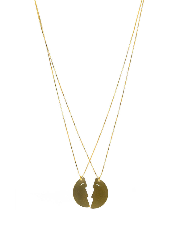 Two Make One Necklace / / Goden