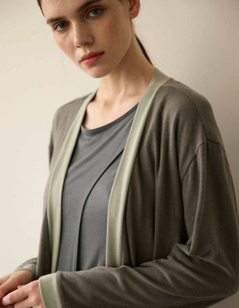 Angora Blended Long Knit Cardigan