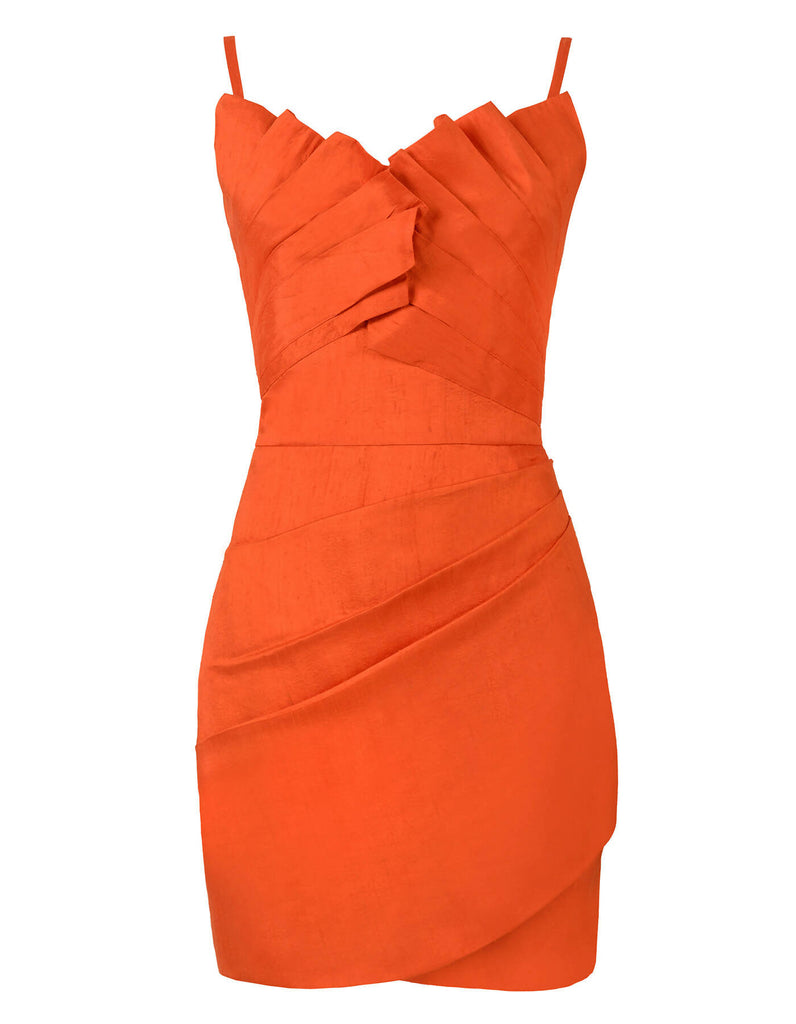 FIORE DRESS FLAME ORANGE