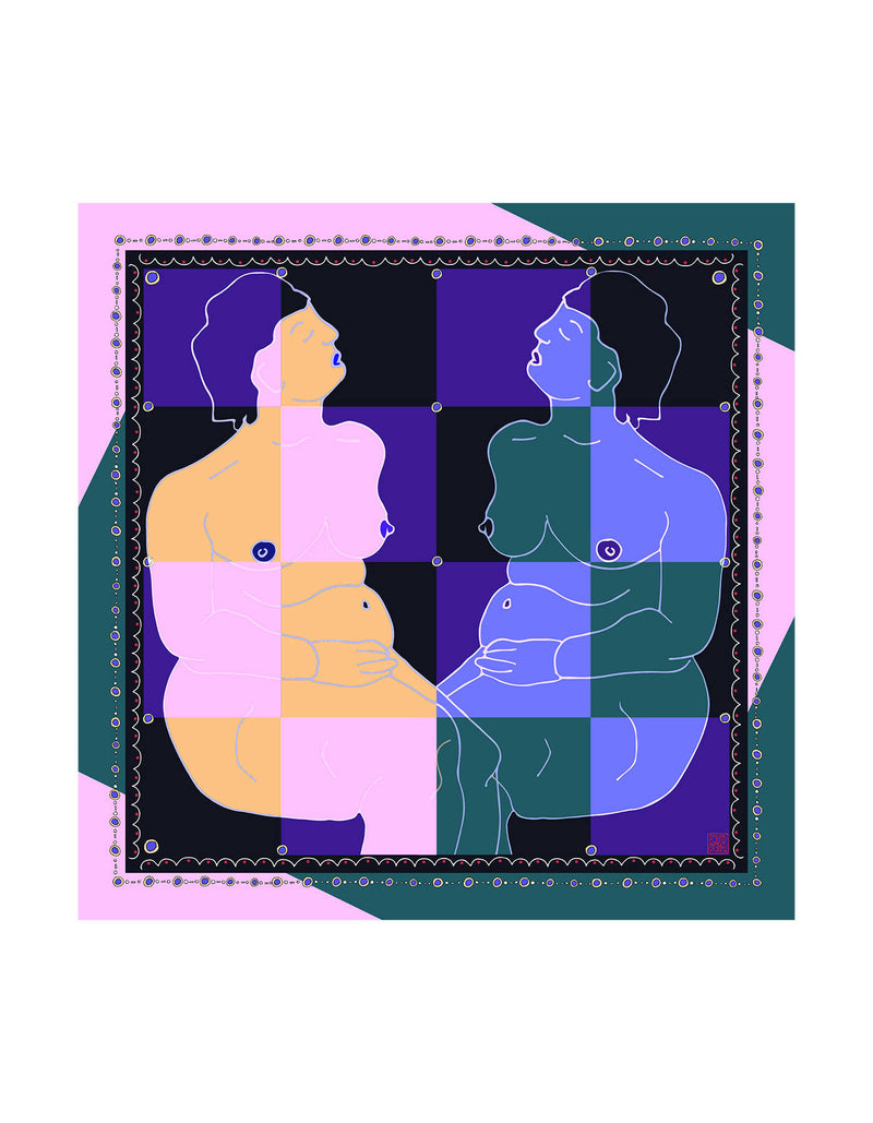 Mirrored Silk Scarf