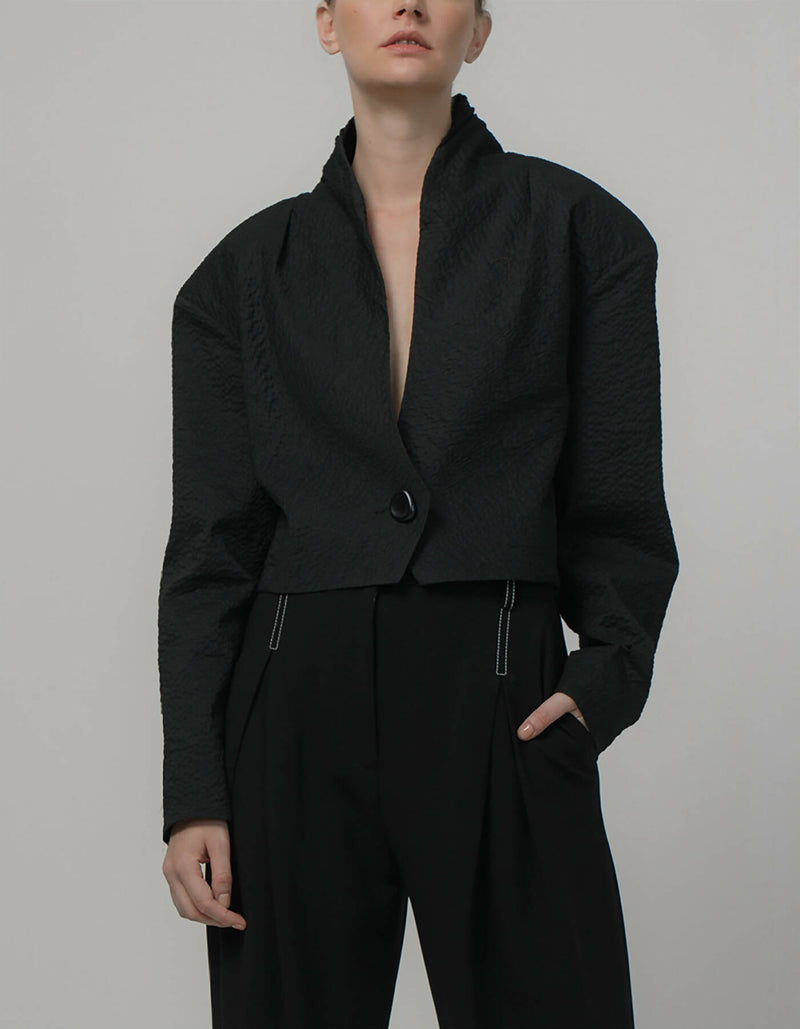 Lee Cotton Cropped Jacket - Black