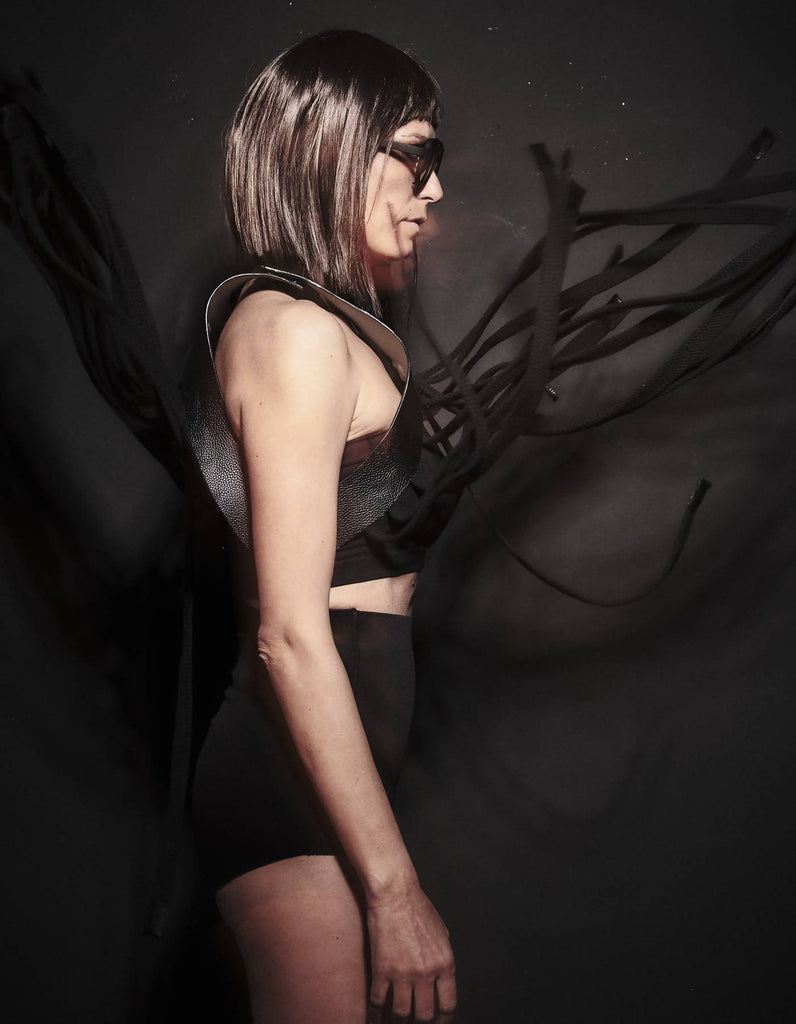 Contemporary Leather Rope Body Top Kashan