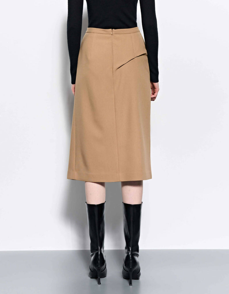 Pinched Midi Skirt