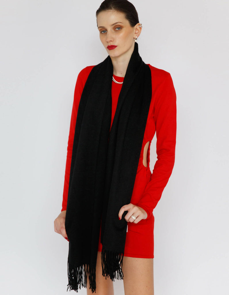 Serene Lambswool Shawl - Black