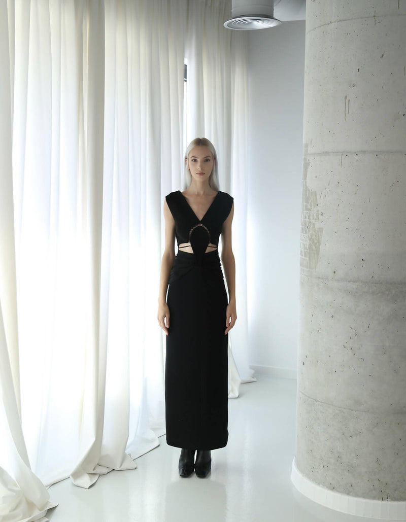 Calypso Black Long Dress
