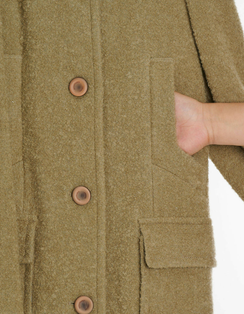 Premium Mohair Alpaca Detachable Hooded Coat