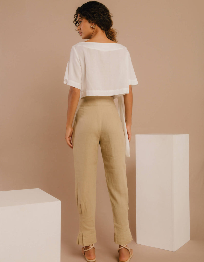 Pregas 100% Linen Pants