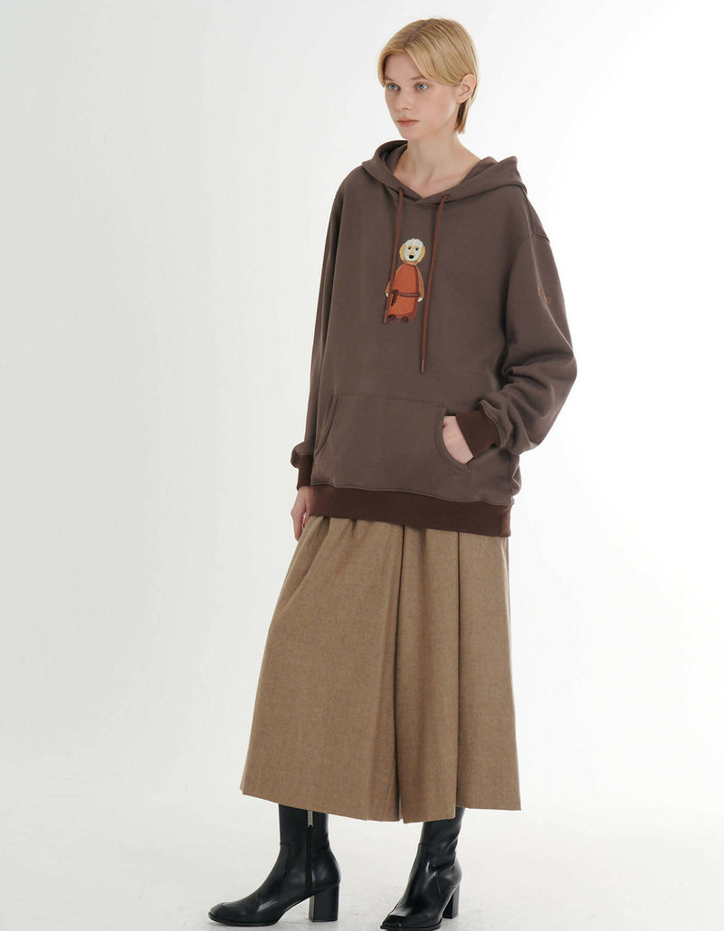Dog Embroidery Unisex Cotton Zurry