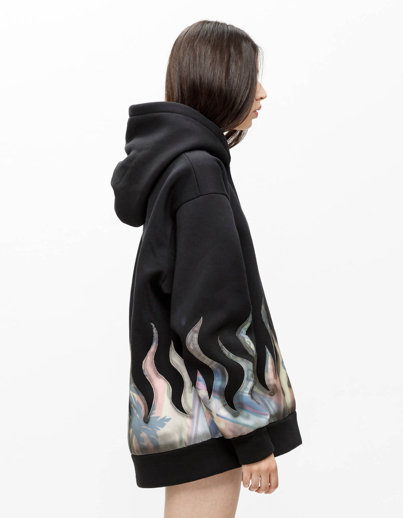 Hoodie with Reflective Fire