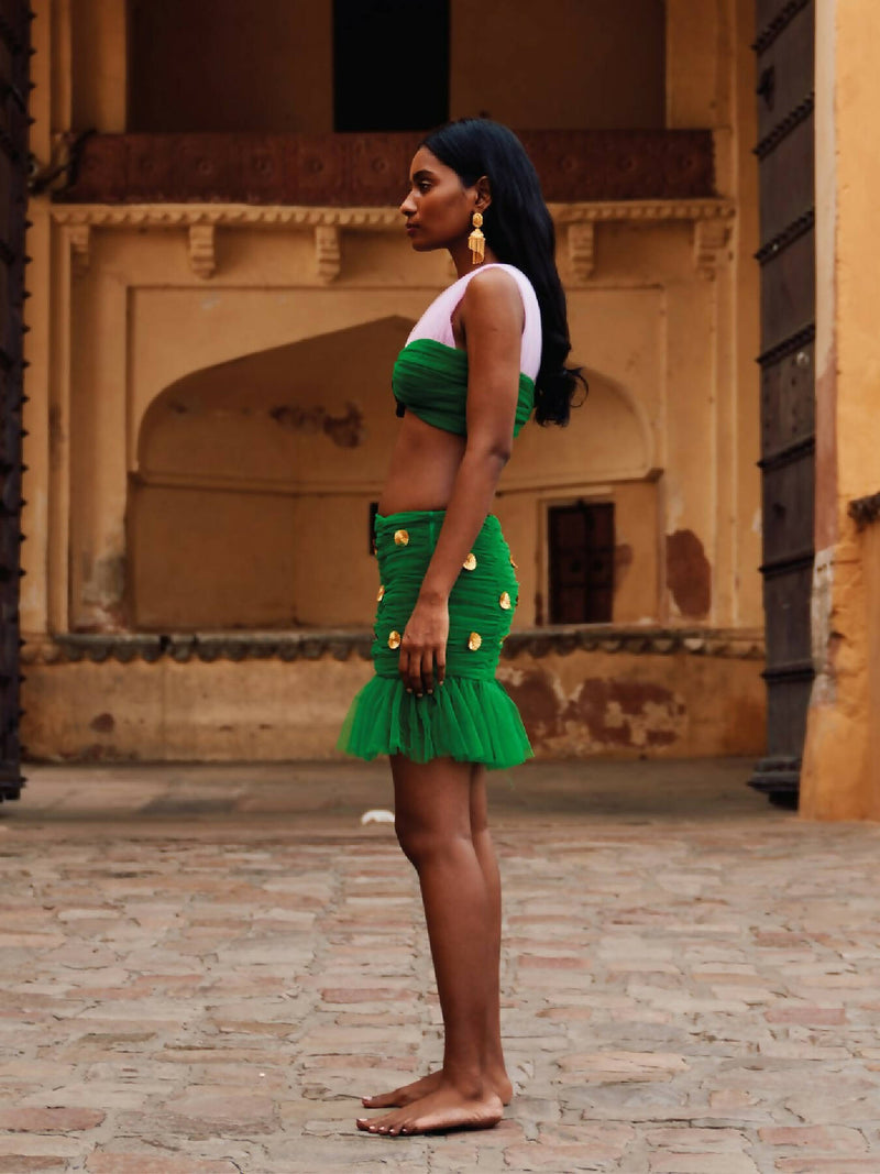 Bijiya Skirt In Green