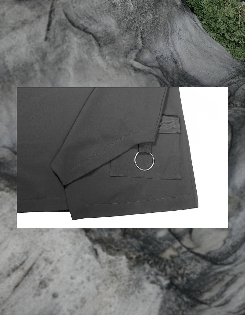Short Sleeve Top with Draping Pocket