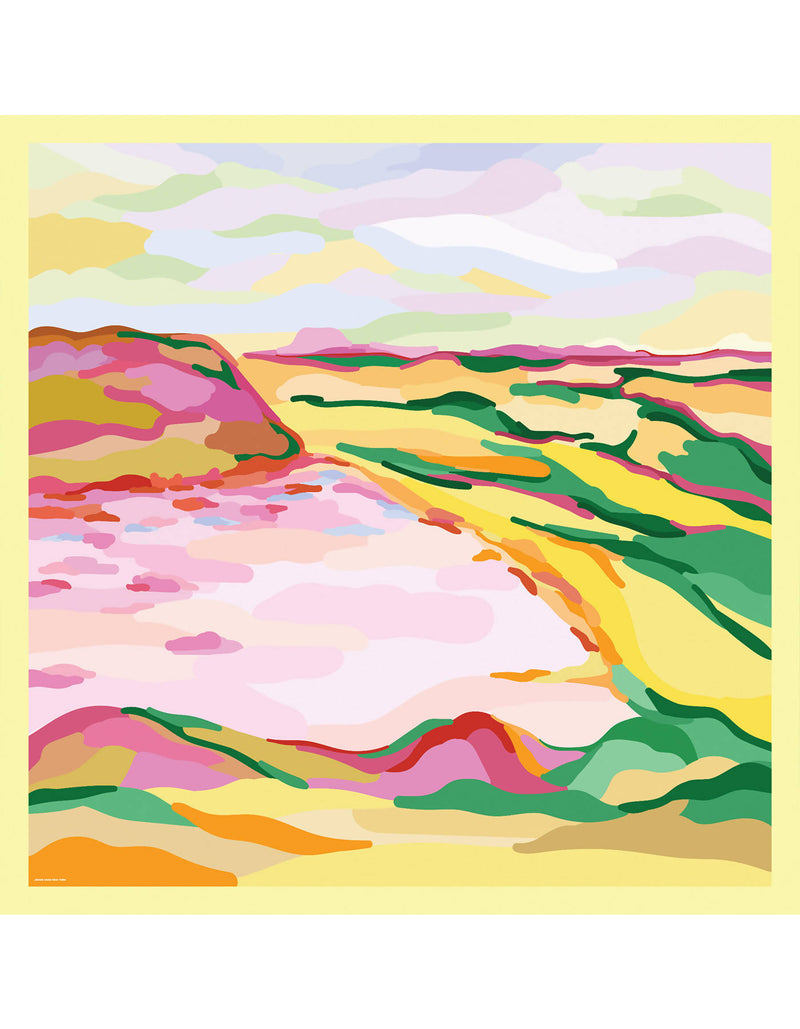 Double Sided Silk Scarf of The Harvest