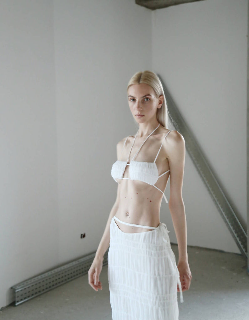 Ora White Skirt Set