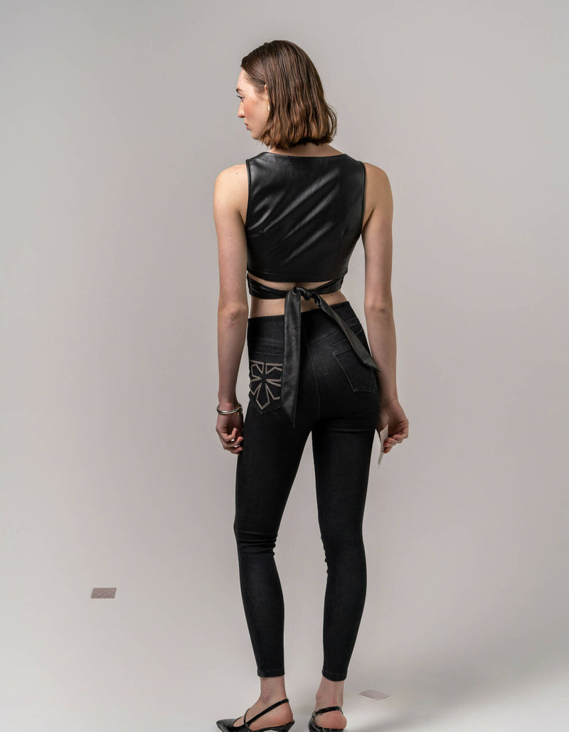 Slim-fit denim pants