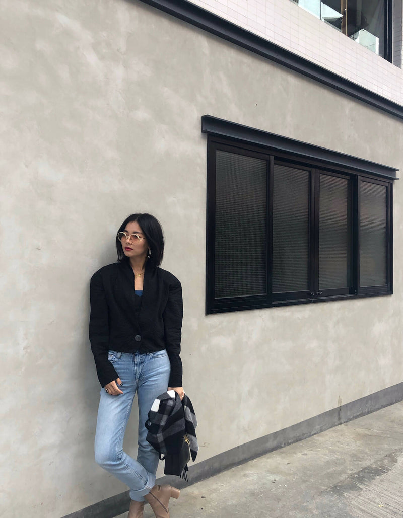 Lee Cotton Cropped Jacket - Black