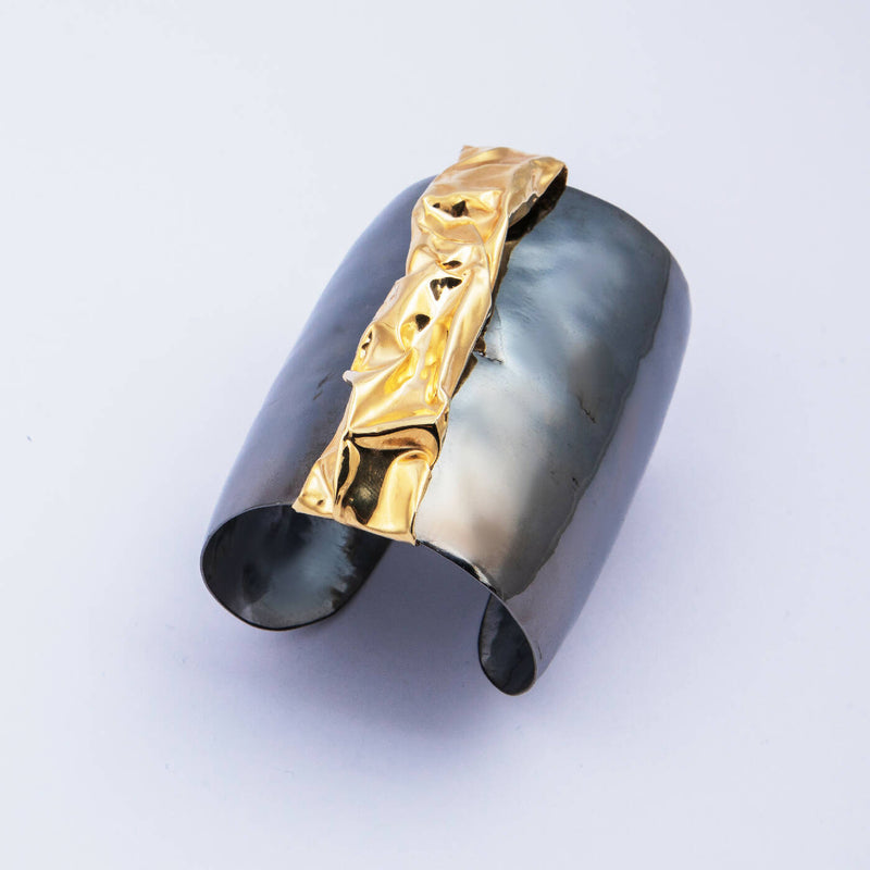 BLACK ROCK CUFF SILVER