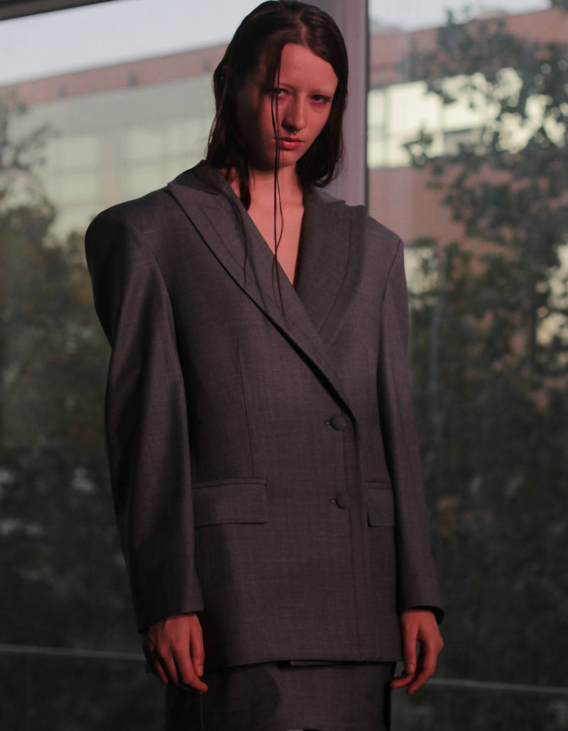 Gray Laced Blazer