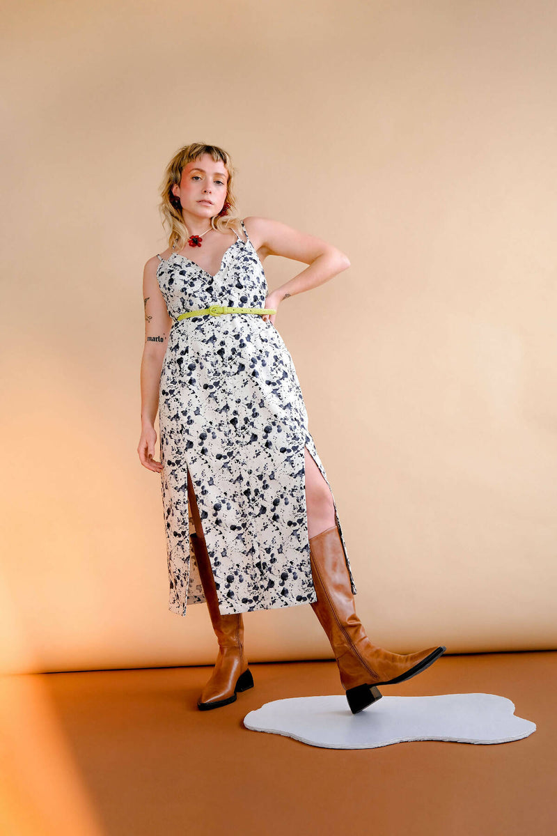 Sonia Printed Midi Dress (Linen)