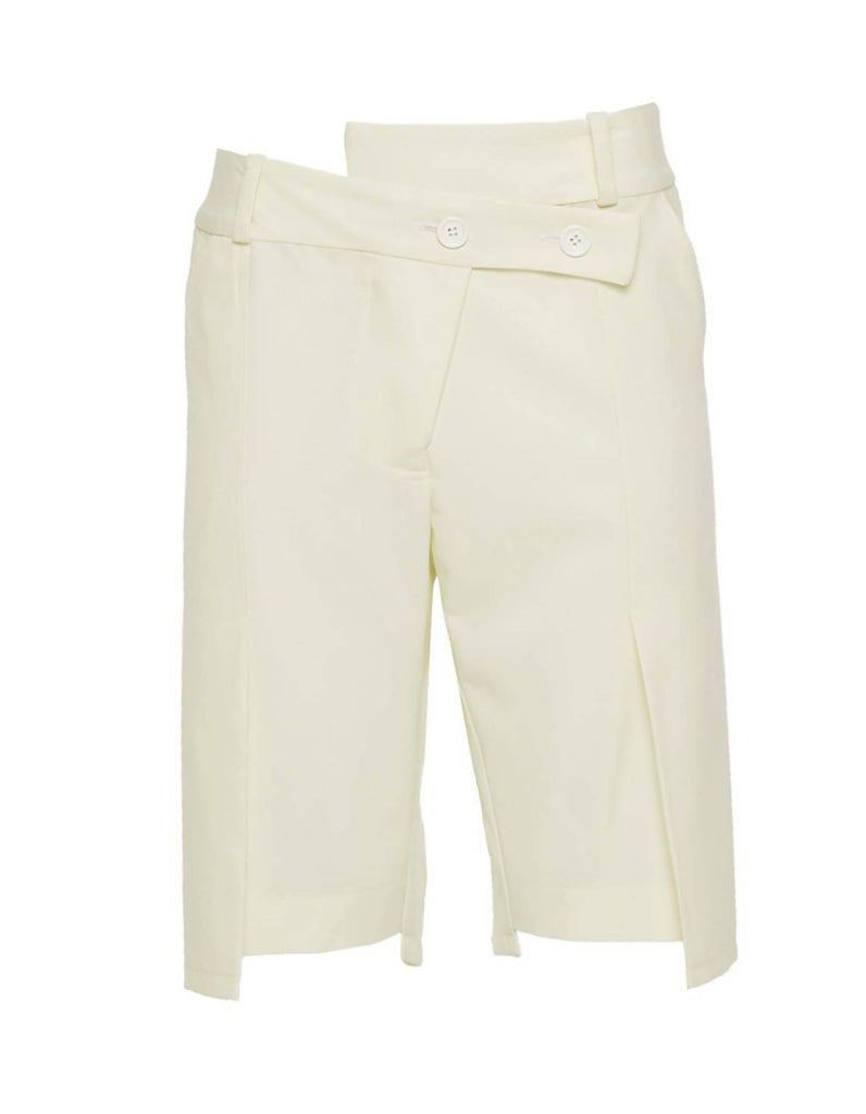 Asymmetrical Milky White Shorts