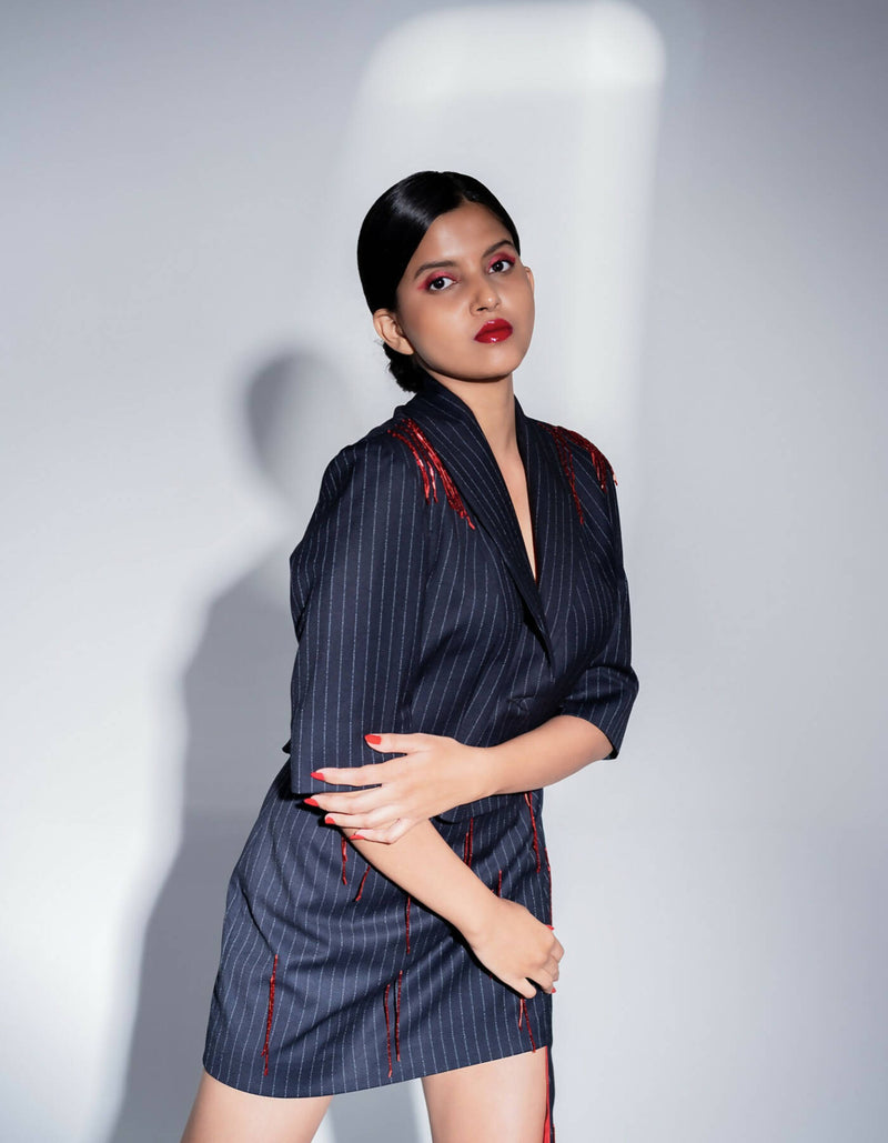 Pinstripes Tailored Short Jacket