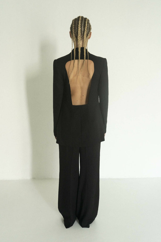 POLUNOCHNIK BLACK VISCOSE PANTS