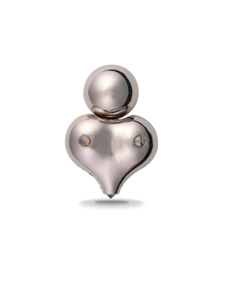 Lotus II bleu (single earring)