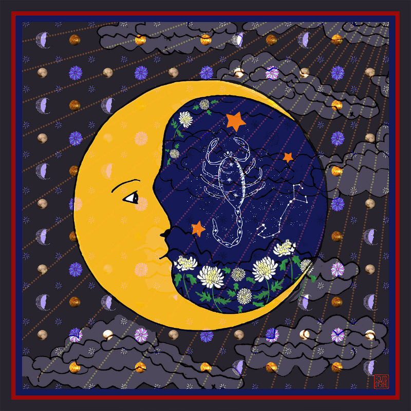 Scorpio silk scarf