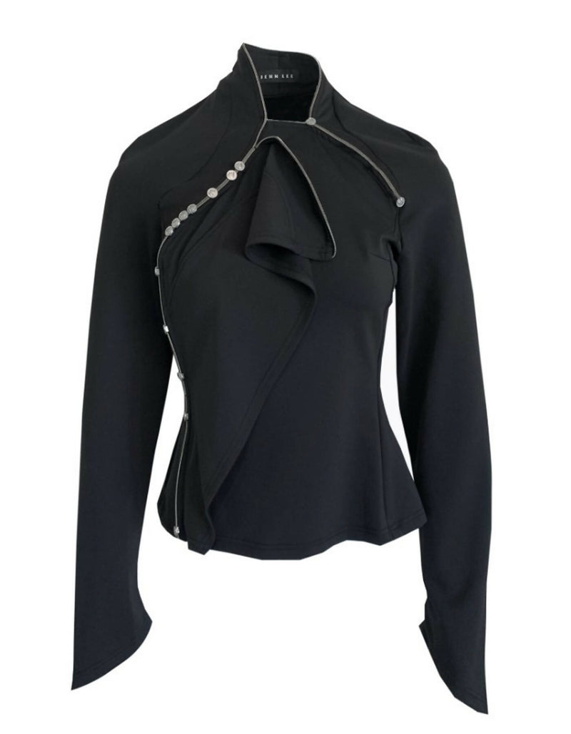 Mock Neck Drapping Top