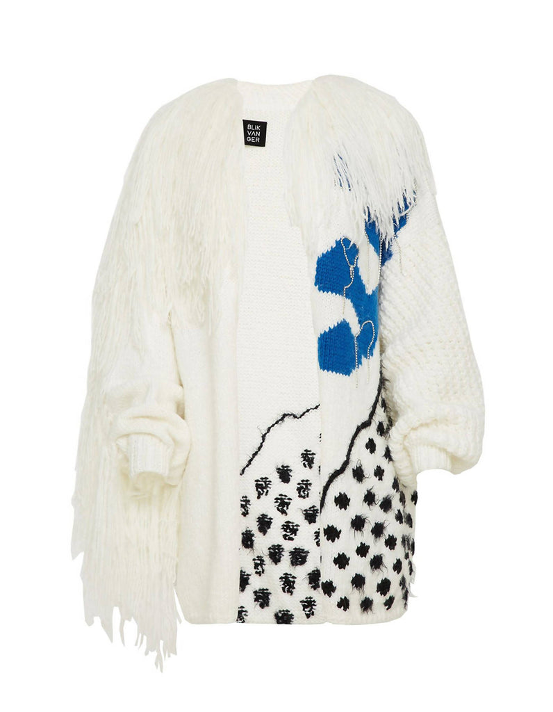 Knitted White Cardigan