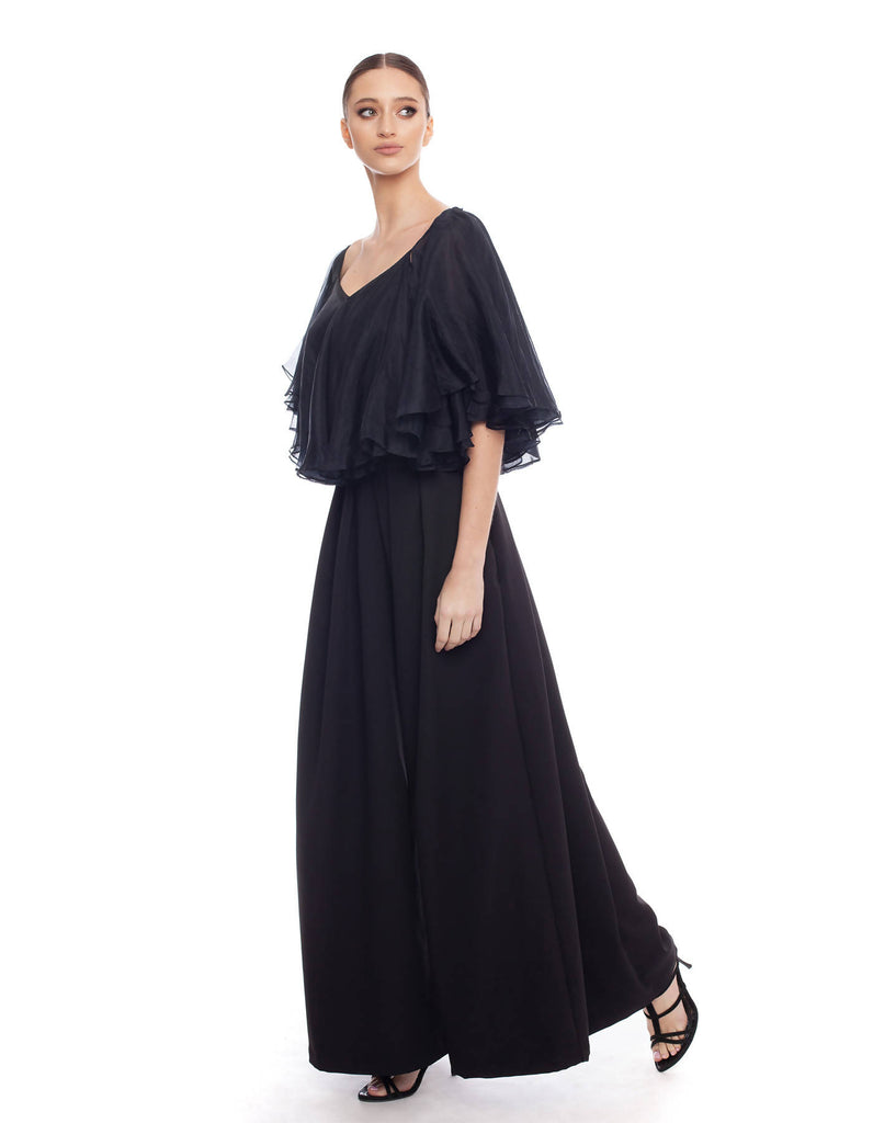 2047 Black Organza Top