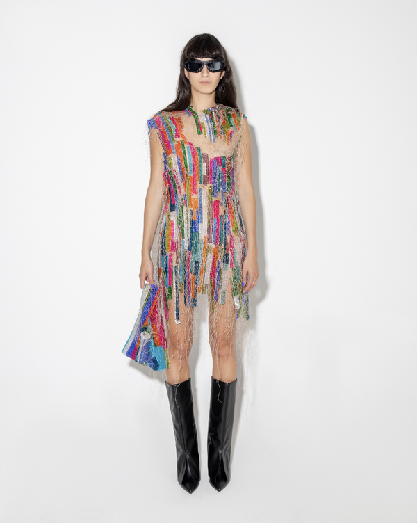 Parallel Beaded Dress