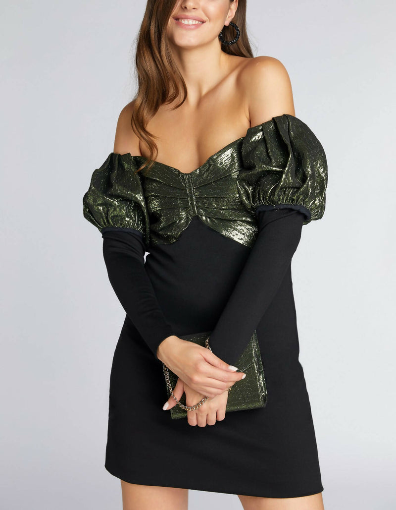 Mambo Dress Black & Dragon Green