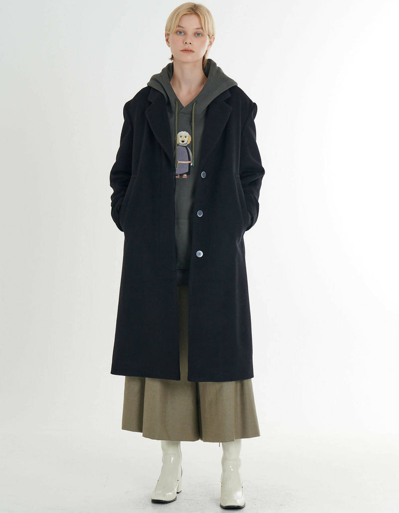 Cashmere Loose Fit H-Line Coat