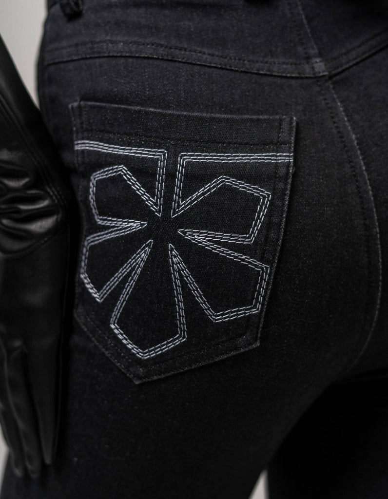 Slim-fit denim pants