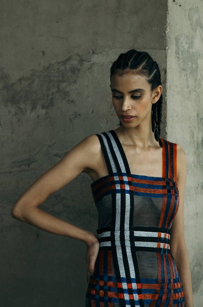 Interwoven Lurex Glass Sheer Dress