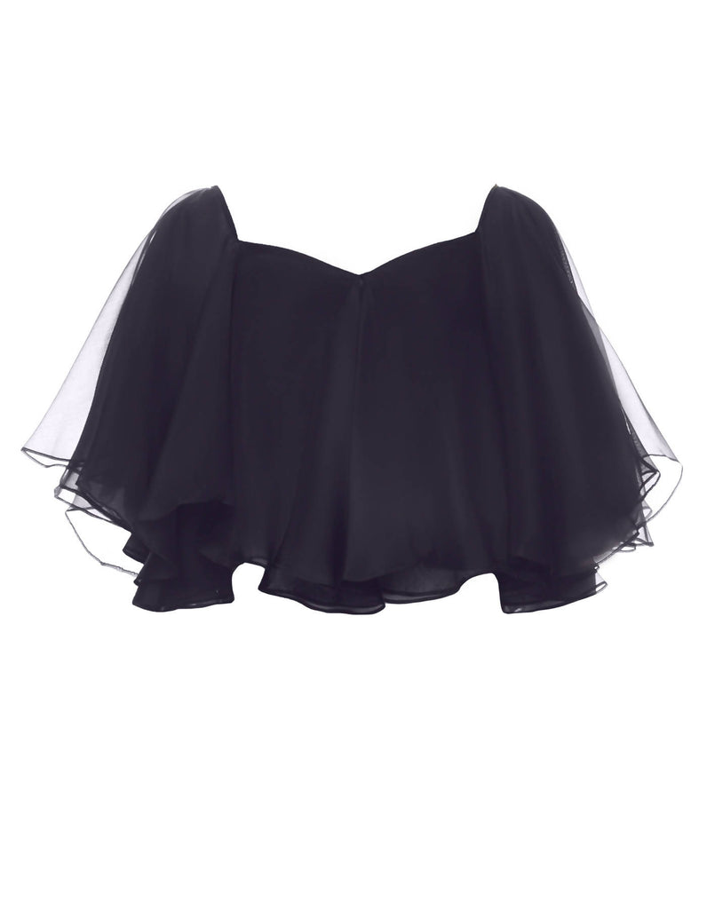 2047 Black Organza Top