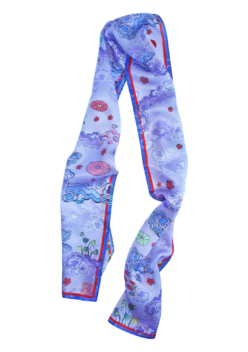 Clouds Between (light) Silk Scarf