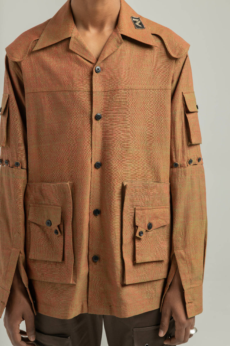 Dhup-Chav Detachable Sleeve Handmade Shirt