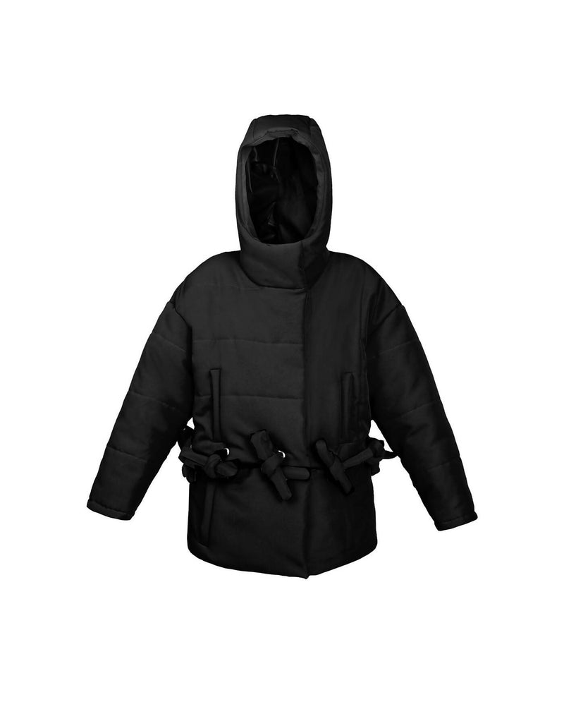 Hooded transformable puffer jacket