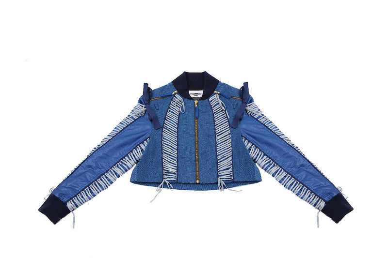 DENIM LACING JACKET